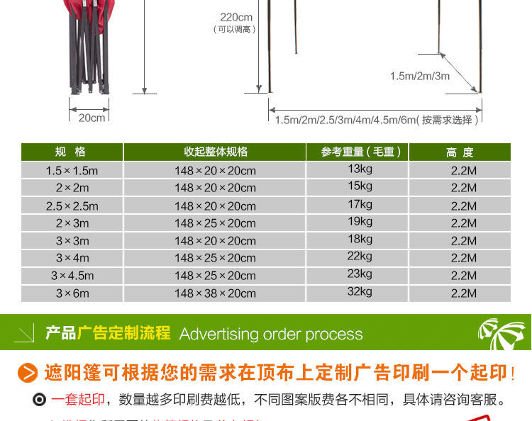 Advertising outdoor activities folding umbrella LOGO printing 1.5*1.5 booth tent booth four feet Advertising outdoor activities folding umbrella LOGO printing 1.5*1.5 booth tent booth four feet