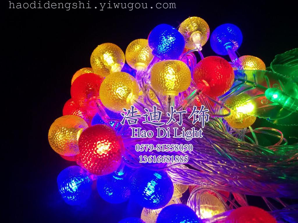 Christmas lights series 72 LED orange four color green leaves of indoor decorative lantern