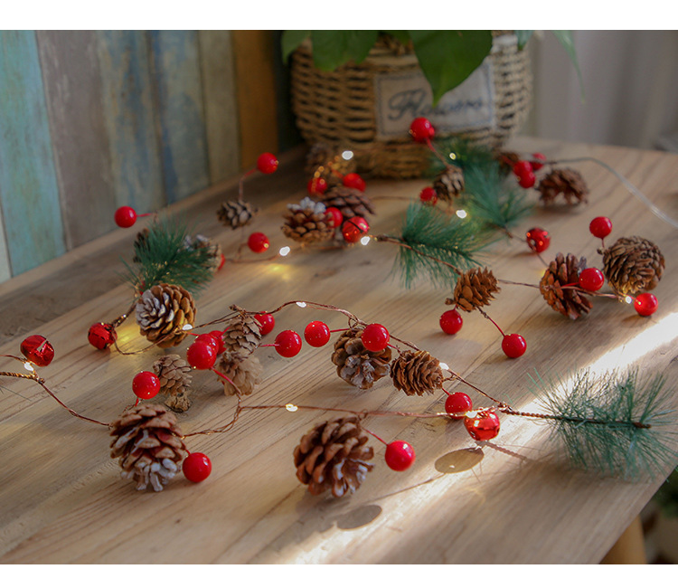 Wholesale New Amazon Christmas Pine Cone Lighting Chain Pine Needle Lighting Chain Led Copper Wire christmas lights Wholesale New Amazon Christmas Pine Cone Lighting Chain Pine Needle Lighting Chain Led Copper Wire christmas lights