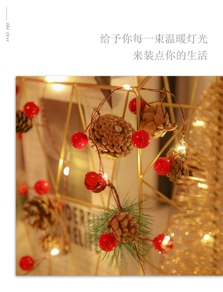 Wholesale New Amazon Christmas Pine Cone Lighting Chain Pine Needle Lighting Chain Led Copper Wire christmas lights Wholesale New Amazon Christmas Pine Cone Lighting Chain Pine Needle Lighting Chain Led Copper Wire christmas lights