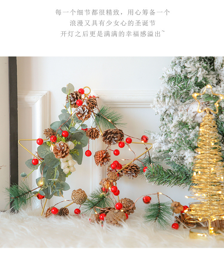 Wholesale New Amazon Christmas Pine Cone Lighting Chain Pine Needle Lighting Chain Led Copper Wire christmas lights Wholesale New Amazon Christmas Pine Cone Lighting Chain Pine Needle Lighting Chain Led Copper Wire christmas lights