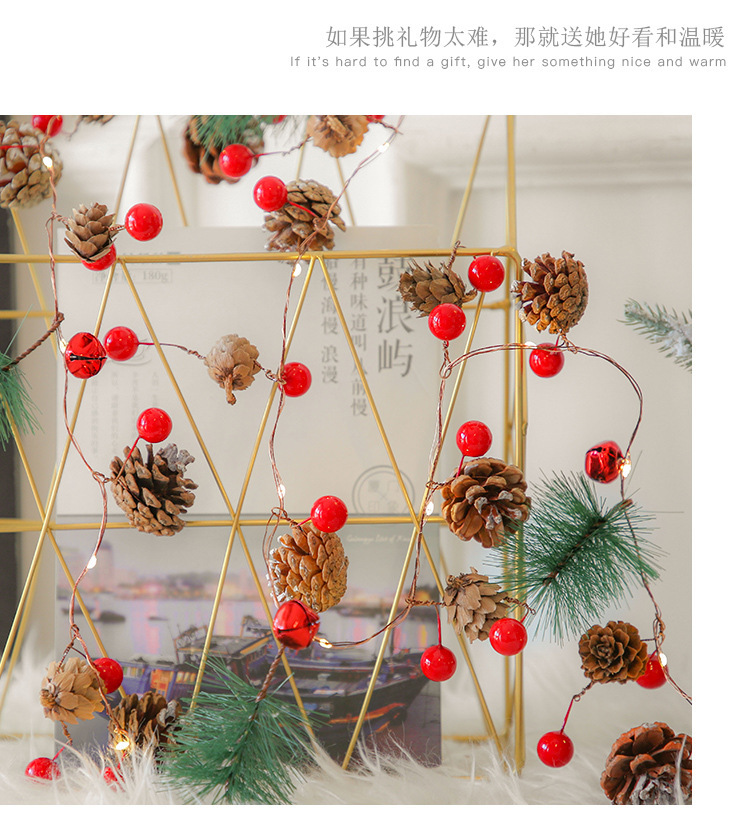 Wholesale New Amazon Christmas Pine Cone Lighting Chain Pine Needle Lighting Chain Led Copper Wire christmas lights Wholesale New Amazon Christmas Pine Cone Lighting Chain Pine Needle Lighting Chain Led Copper Wire christmas lights