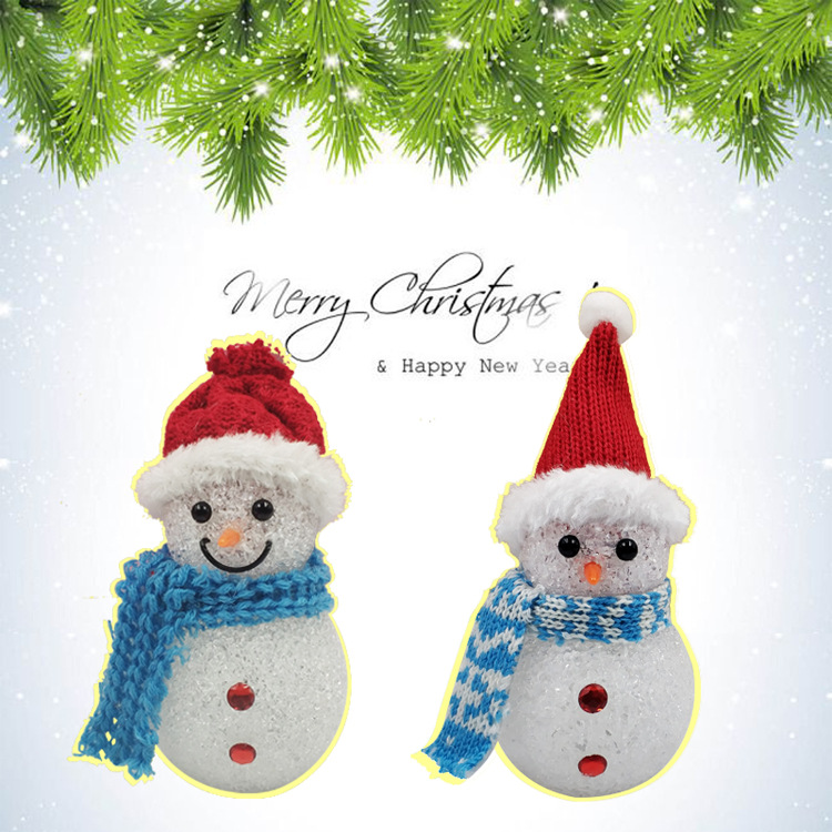 Wholesale Christmas Old Man Small Night Lamp LED Luminous Christmas Snowman Luminous Toy Particles Colorful Christmas Lights