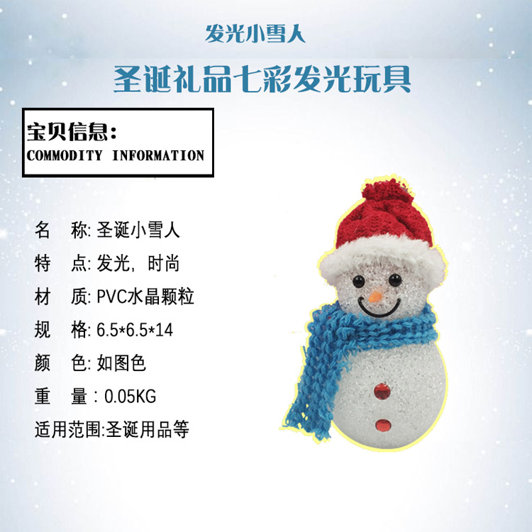 Wholesale Christmas Old Man Small Night Lamp LED Luminous Christmas Snowman Luminous Toy Particles Colorful Christmas Lights