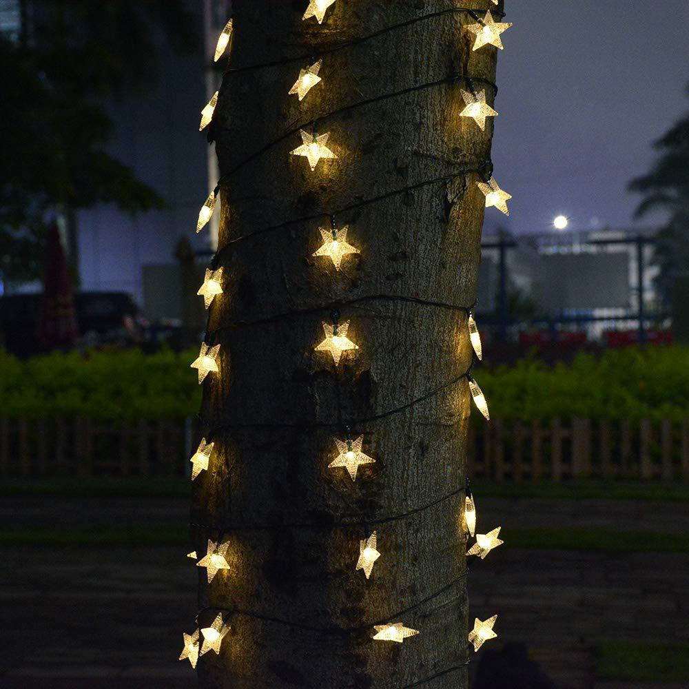 Hot Selling Solar Star Light String Outdoor Waterproof PluginFree Christmas Lights Led Courtyard Decorative Lights