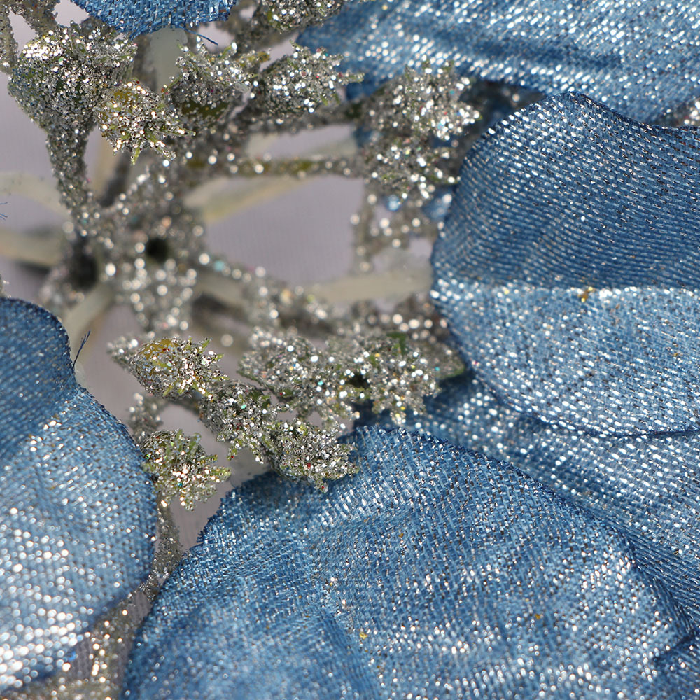 Jiuhong Two-Color Gold Powder Side Christmas Flower 22cm Large Flower 6 Color Christmas Tree Decorations Garland Accessories Factory Wholesale Jiuhong Two-Color Gold Powder Side Christmas Flower 22cm Large Flower 6 Color Christmas Tree Decorations Garland Accessories Factory Wholesale