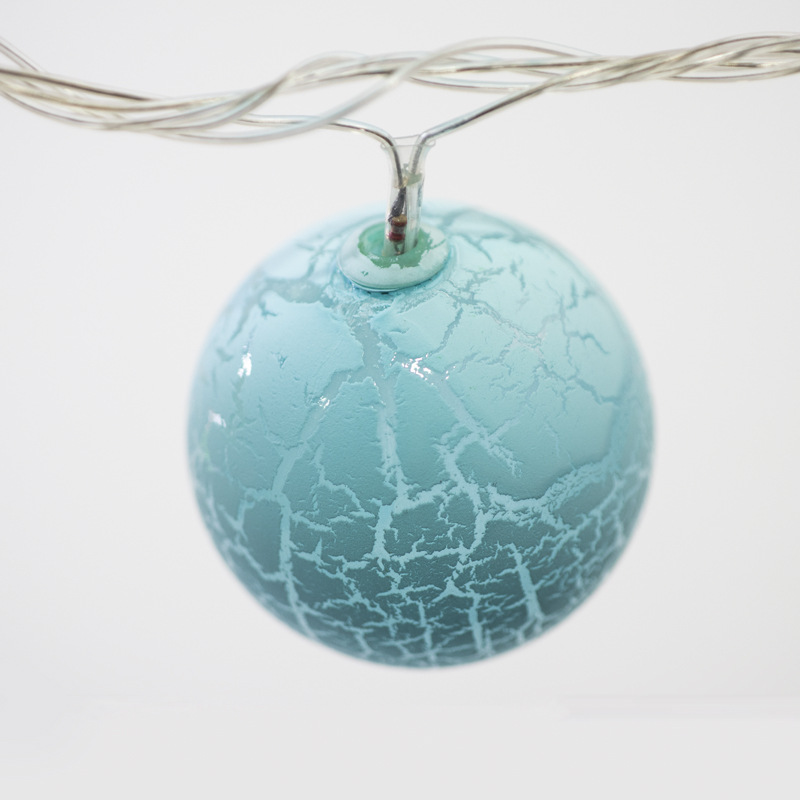 Manufacturers direct led lights Christmas crack ball small pendant Christmas lights string accessories tree lights wholesale ghost festival