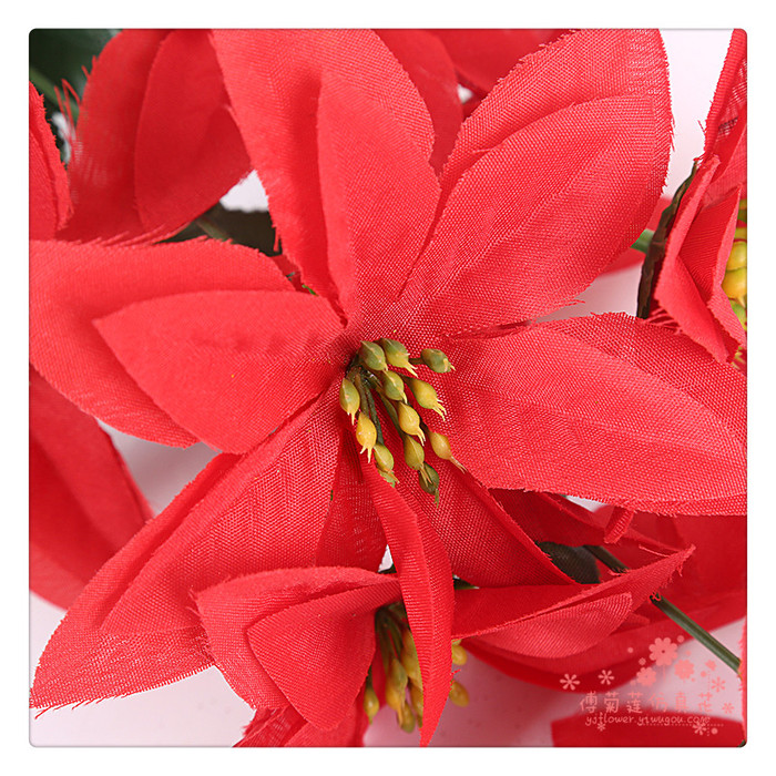 Floral ornament Christmas decorations, Christmas flower flowers 9 safflower simulation Floral ornament Christmas decorations, Christmas flower flowers 9 safflower simulation