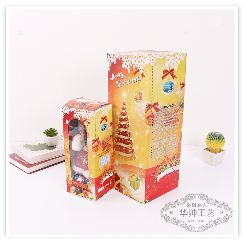 Christmas Decoration Supplies Santa Claus Cross-Border New Red Matching Clothes Cute Doll Electric Old Man Toy Gift