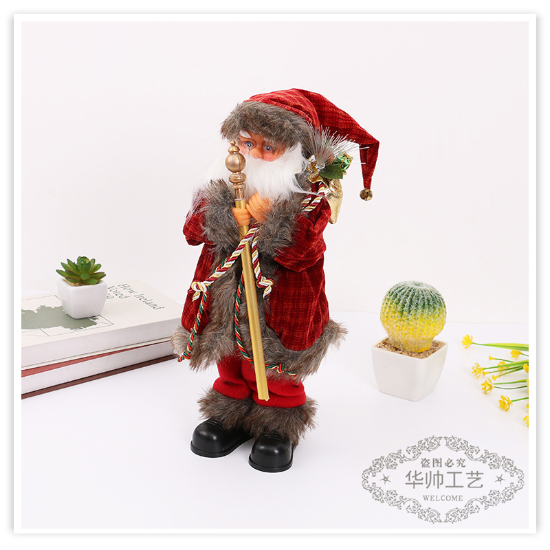 Christmas Christmas Gift Truncheon Bell Santa Claus Toy Electric Santa Claus Cross-Border AliExpress Wholesale