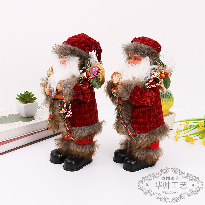 2021 New Electric Santa Claus Music Dancing Doll Decoration Ornaments Christmas Holiday Gift Exclusive for Cross-Border