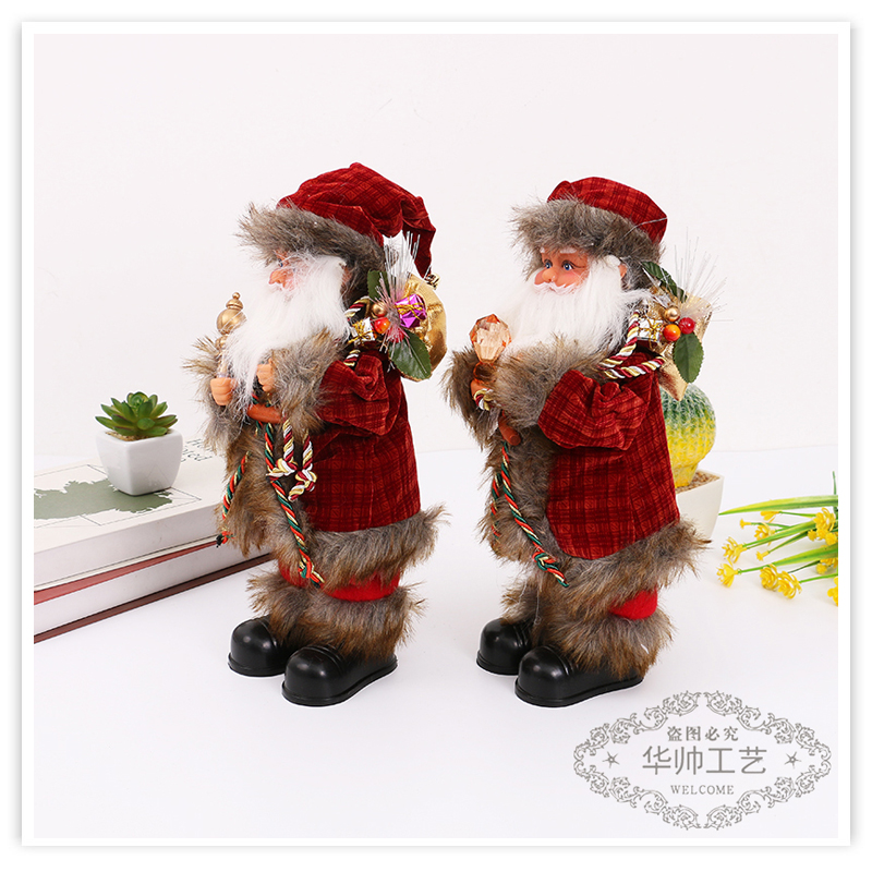 2021 New Electric Santa Claus Music Dancing Doll Decoration Ornaments Christmas Holiday Gift Exclusive for Cross-Border