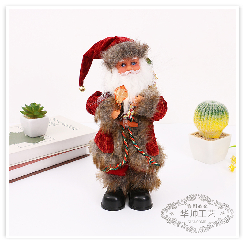2021 New Electric Santa Claus Music Dancing Doll Decoration Ornaments Christmas Holiday Gift Exclusive for Cross-Border