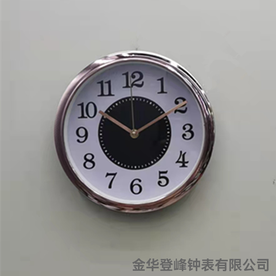 Simple Wall Clocks round Plastic Wall Clock 10-Inch 25cm Electroplating Clock Printable Logo Clock Dial Clock Wholesale