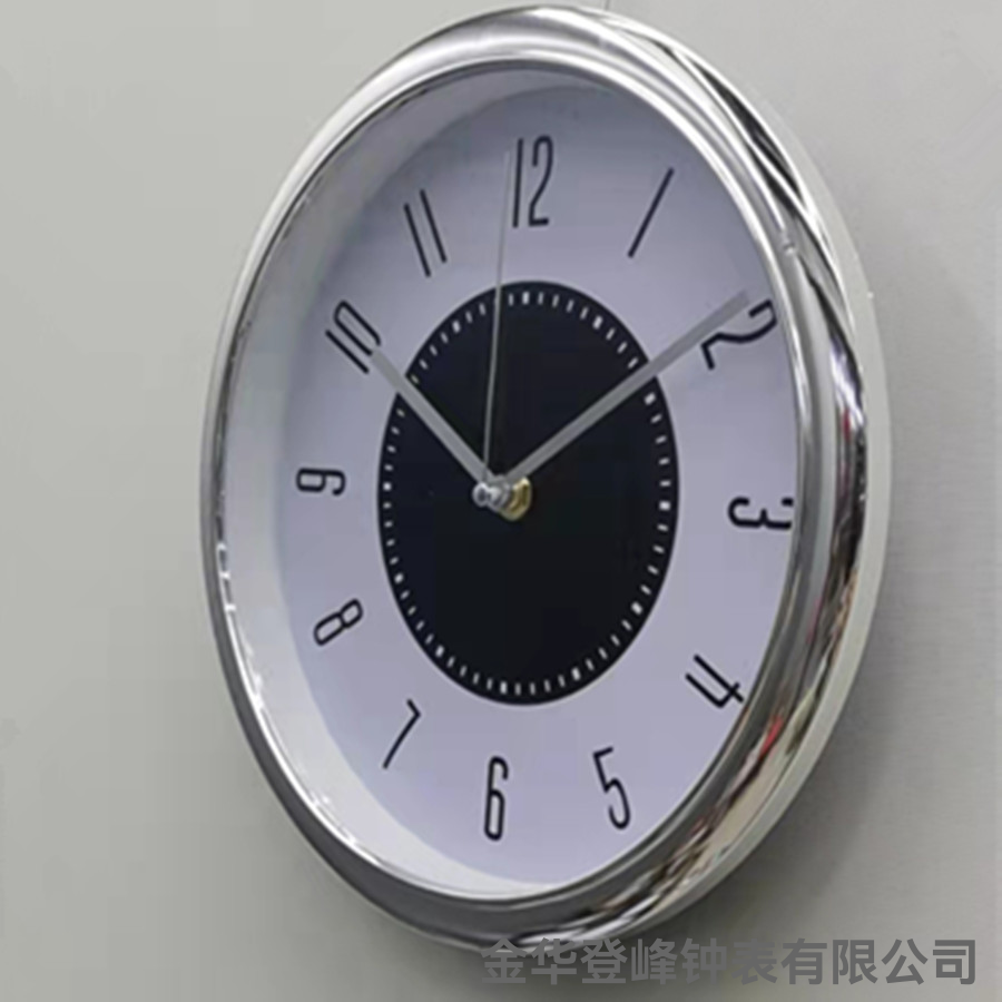 Simple Wall Clocks round Plastic Wall Clock 10-Inch 25cm Electroplating Clock Printable Logo Clock Dial Clock Wholesale