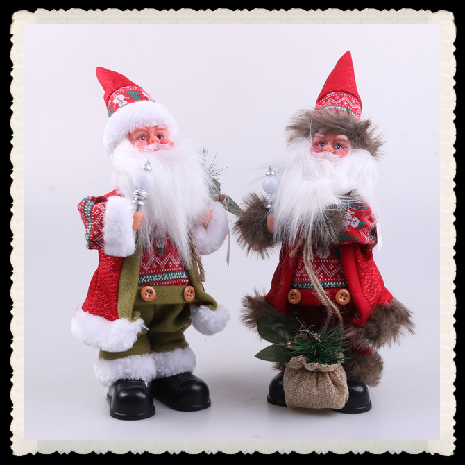 Christmas decorations Santa Claus electric old people can sing shop decoration layout.