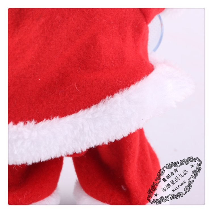Stylish cool wearing sunglasses Christmas decorations electric Santa Claus figures singing dancing guitar gifts