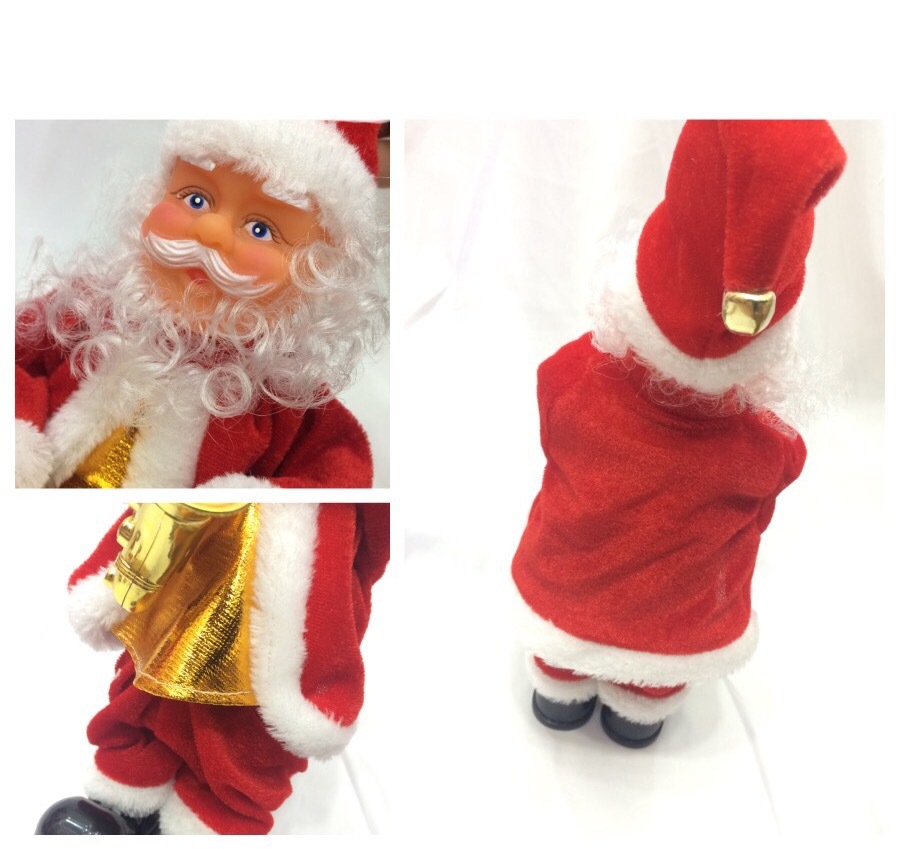 Electric Santa Claus Christmas Little Doll Stepping Singing Christmas Holiday Decoration Electric Toy Children Gift