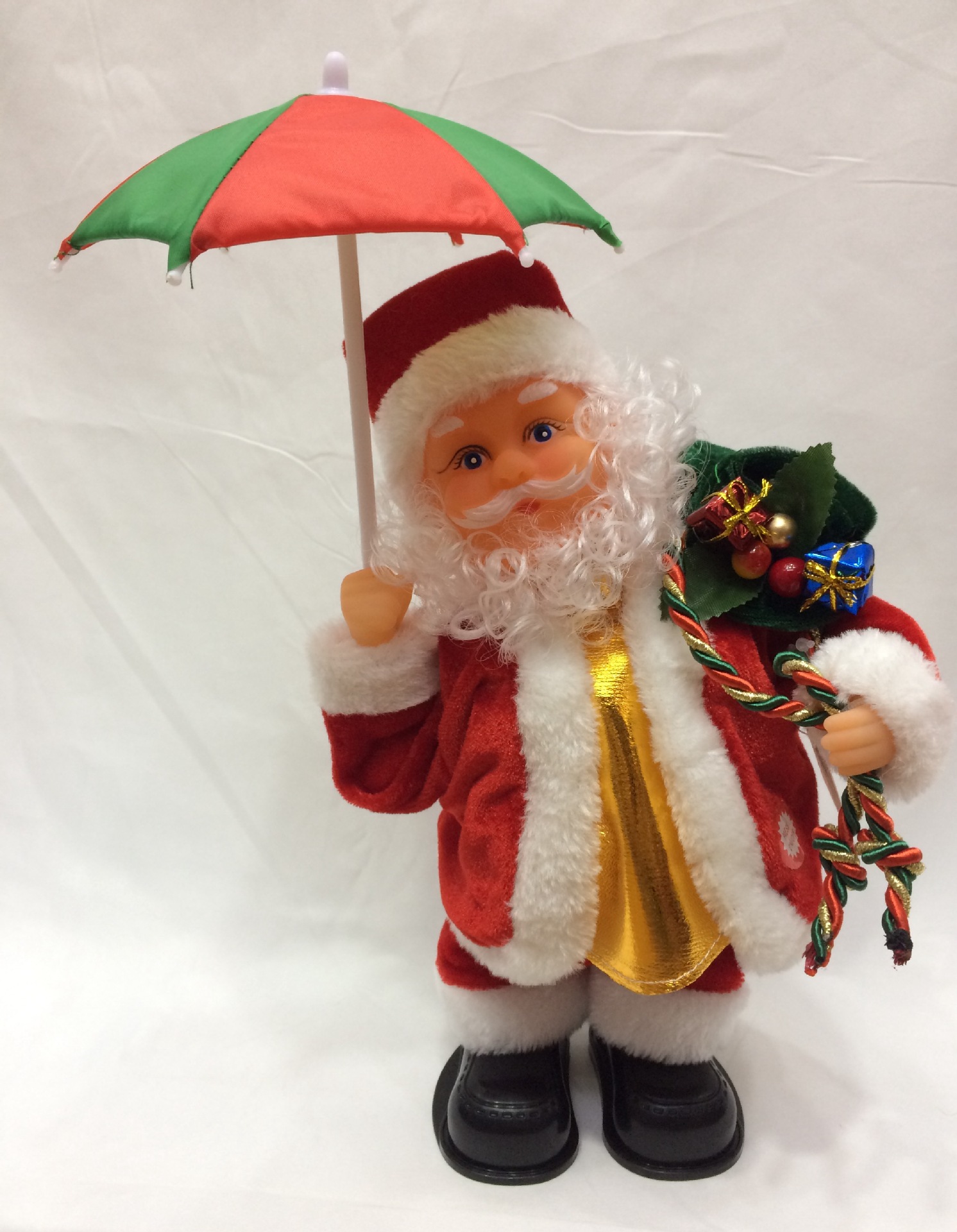 Christmas Decoration Electric Santa Claus Can Sing And Dance Dynamic Twist Week Plus Bell Umbrella Old Man