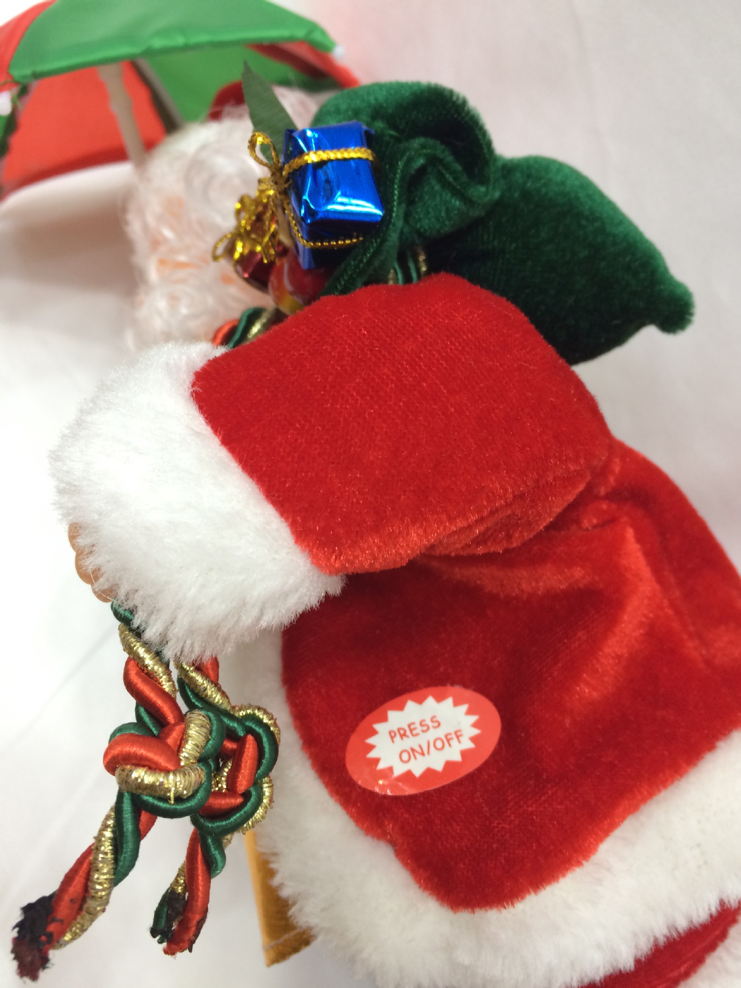 Christmas Decoration Electric Santa Claus Can Sing And Dance Dynamic Twist Week Plus Bell Umbrella Old Man