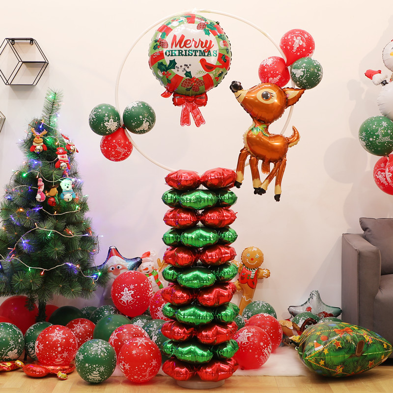 Christmas Cartoon Balloon Children&#039;s Hand Stick Headband Inflatable Small Gift Scene Decorations Arrangement Aluminum Film Large Wholesale