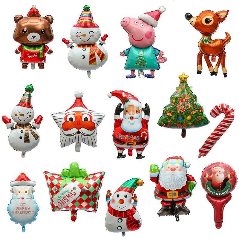 Christmas Cartoon Balloon Children&#039;s Hand Stick Headband Inflatable Small Gift Scene Decorations Arrangement Aluminum Film Large Wholesale