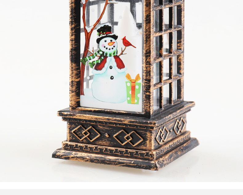 Cross-Border New Arrival Christmas Decorations Small Wind Light Retro Telephone Booth Small Night Lamp Creative Christmas Gift