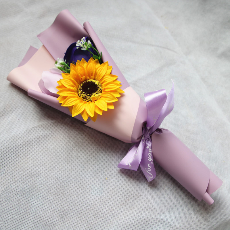 Factory Wholesale Creative Single Rose Sunflower Hand Holding Soap Bouquet Birthday Gift Christmas Graduation Season Activity Factory Wholesale Creative Single Rose Sunflower Hand Holding Soap Bouquet Birthday Gift Christmas Graduation Season Activity