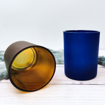 Factory Direct Sales Glass Candle Cup Electroplated Transparent Christmas Gift Aromatherapy Candlestick Home Decoration Glass