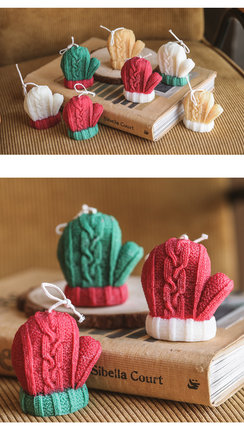 Christmas Small Gloves Aromatherapy Candle Handmade Soy Wax + White Beeswax Living Room Decorative Gift Christmas Candle Christmas Small Gloves Aromatherapy Candle Handmade Soy Wax + White Beeswax Living Room Decorative Gift Christmas Candle