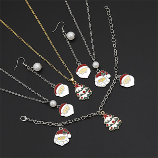 Amazon New Christmas Bracelet Santa Snowman Candy Handmade Beaded Christmas Gift Hot Sale in Europe and America
