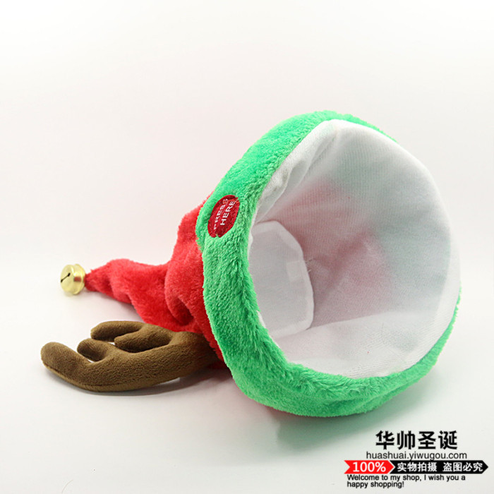 Electric Music Christmas Hat Christmas Decorations Christmas Children&#039;s Gift Singing Swing Creative Hat Holiday Party