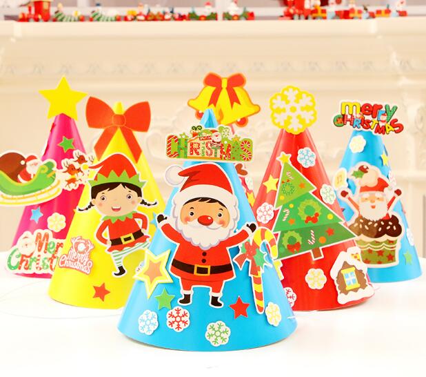 Christmas Hat Children DIY Paper Cartoon Hat Kindergarten