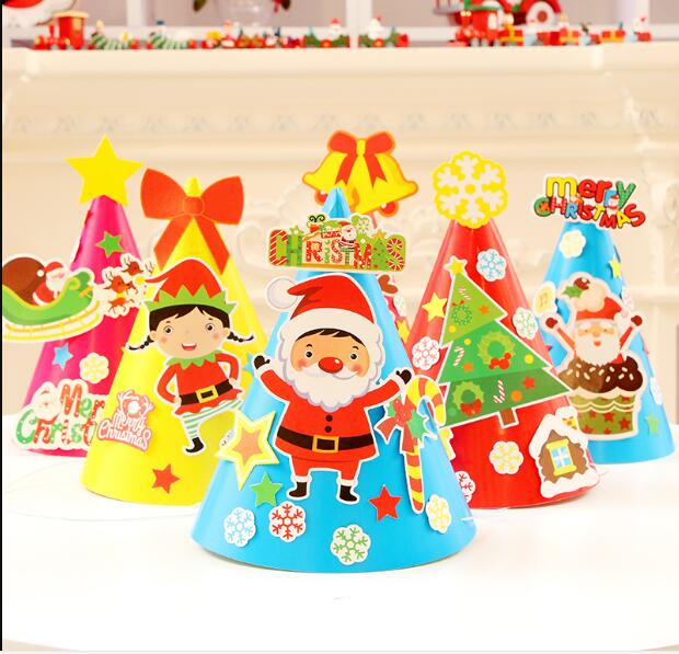 Christmas Hat Children DIY Paper Cartoon Hat Kindergarten