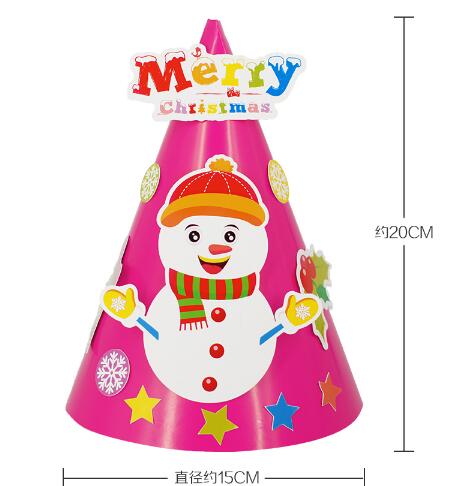 Christmas Hat Children DIY Paper Cartoon Hat Kindergarten Christmas Hat Children DIY Paper Cartoon Hat Kindergarten