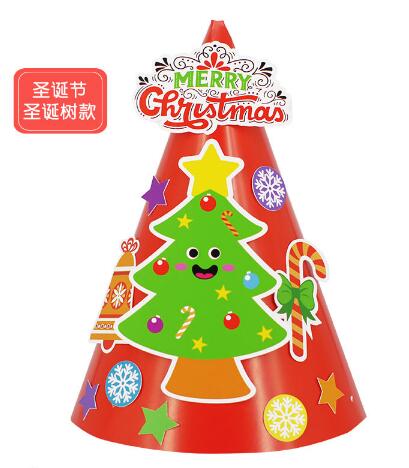 Christmas Hat Children DIY Paper Cartoon Hat Kindergarten Christmas Hat Children DIY Paper Cartoon Hat Kindergarten