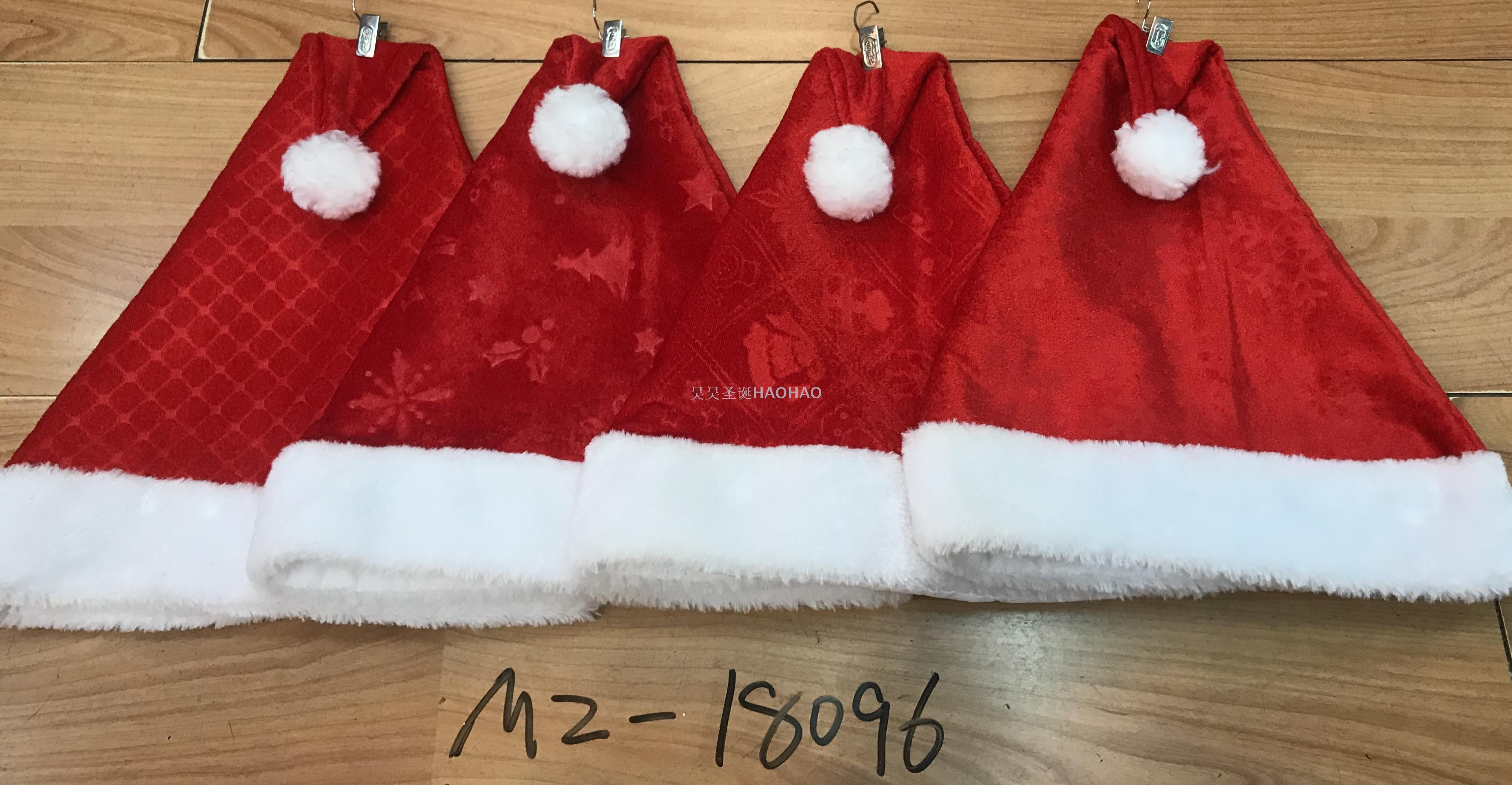 Christmas Dress up Christmas Hat High Quality Short Plush Children Adult Santa Claus Holiday Gift Factory Direct Sales