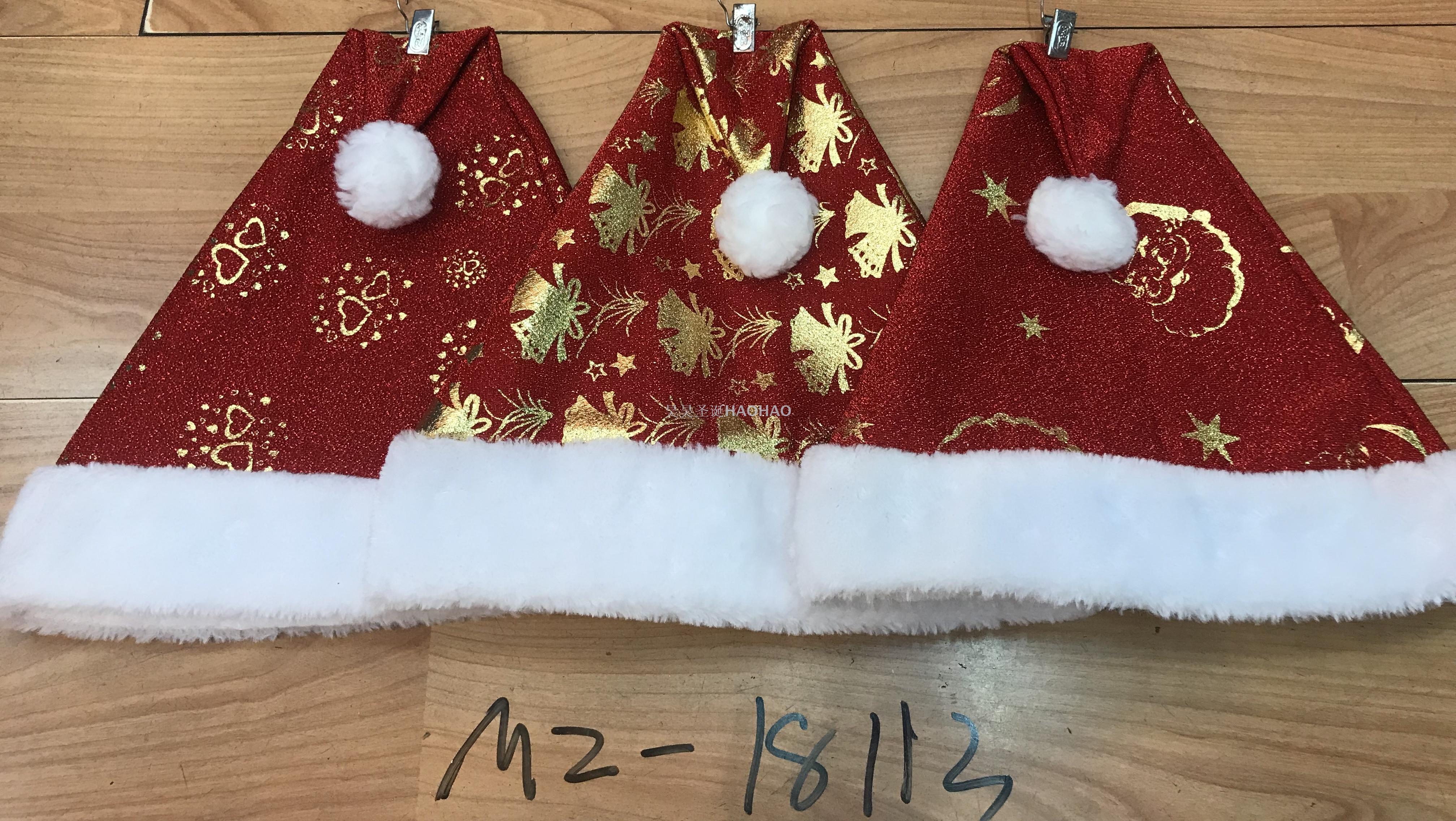 Christmas Dress up Christmas Hat High Quality Short Plush Children Adult Santa Claus Holiday Gift Factory Direct Sales