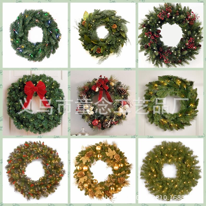 1.5/1.8 M PVC Christmas Tree Encryption Simulation Green Tied Tree Christmas Tree Amazon Cross-Border Tied Lights Christmas Tree