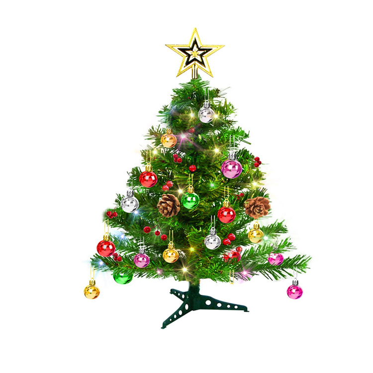 Christmas Decoration Gift Christmas Mini Desktop Christmas Tree Package with Decorations with Lights