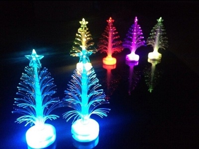 Yiwu Led Luminous Seven-Color Night Light Christmas Christmas Tree Santa Claus Crystal Christmas Night Lights