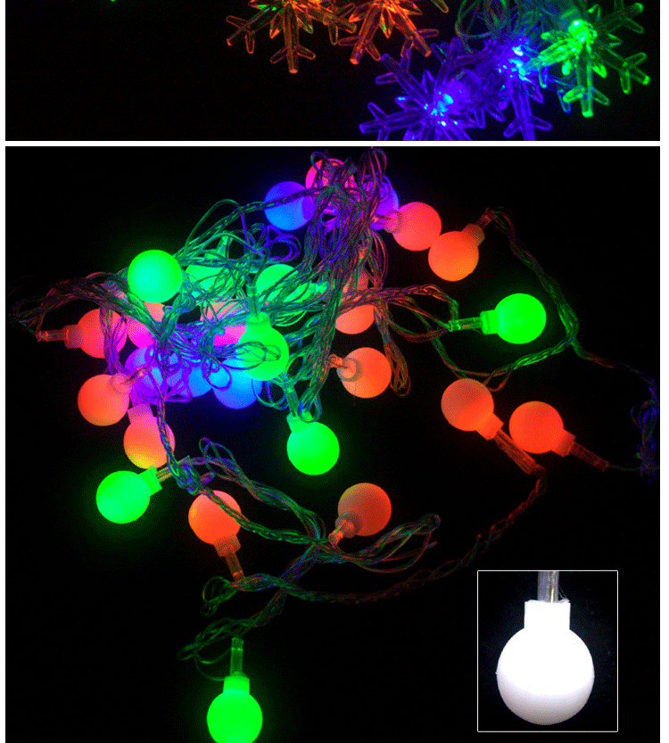 Colorful Lights Snowflake Star Light String Christmas Tree Decorations New Year Decoration Flashing Light Holiday Wedding Atmosphere Layout