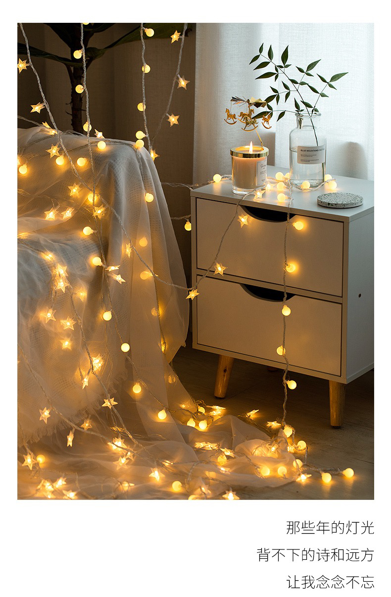 LED String Lamp Lighting Chain Christmas Lights Holiday Lights Decorative Lights Net Red Light Star Moon Snowflake Christmas Tree