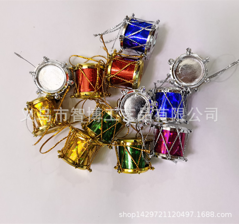 Christmas Tree Decorations Christmas Side Drum Laser Drum Decoration 12 Pack Wholesale Christmas Tree