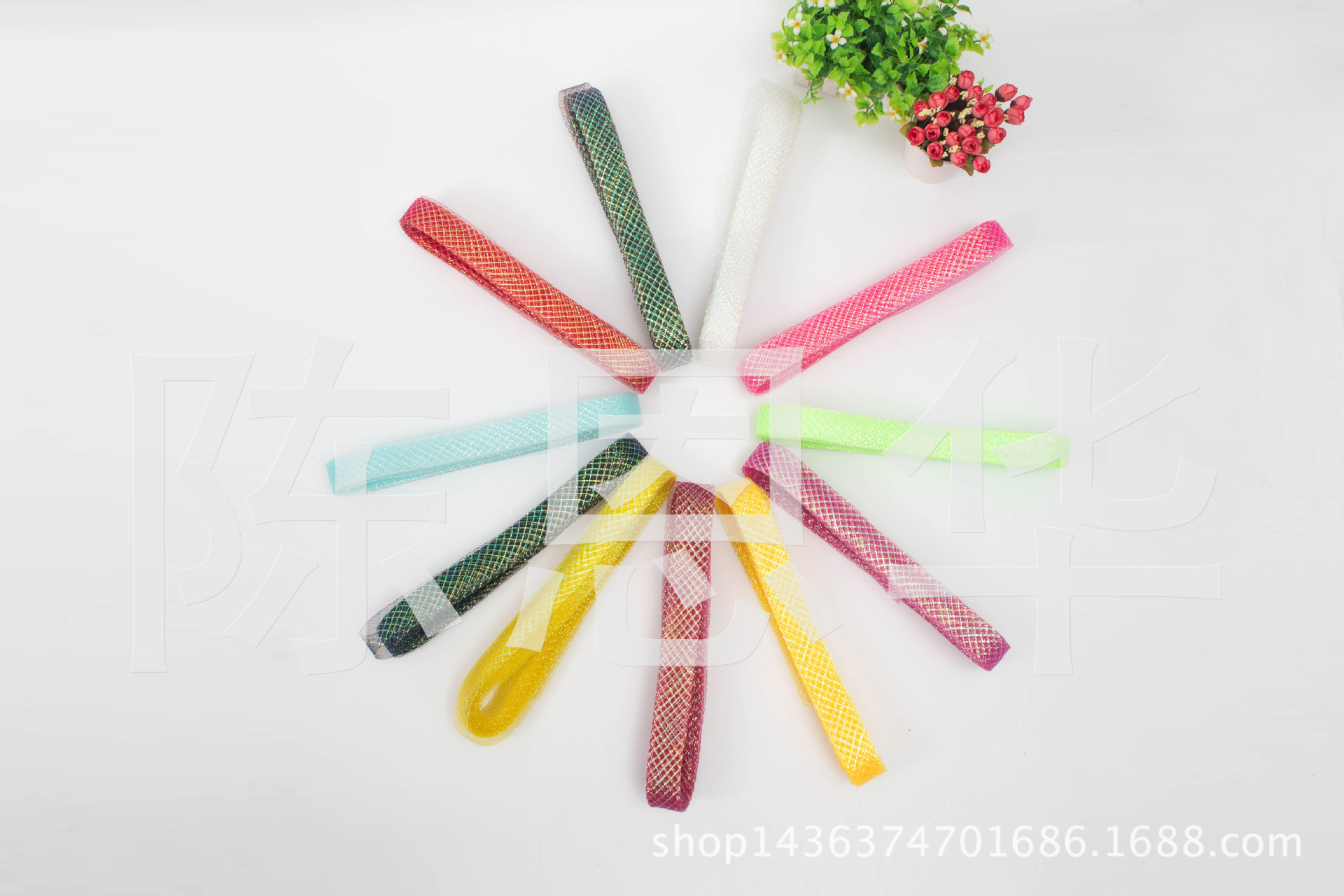 Supply High Quality Dancing Dress Christmas Clothing Accessories Elastic Net 3cm Clip Colorful Silk, Fishbone Net