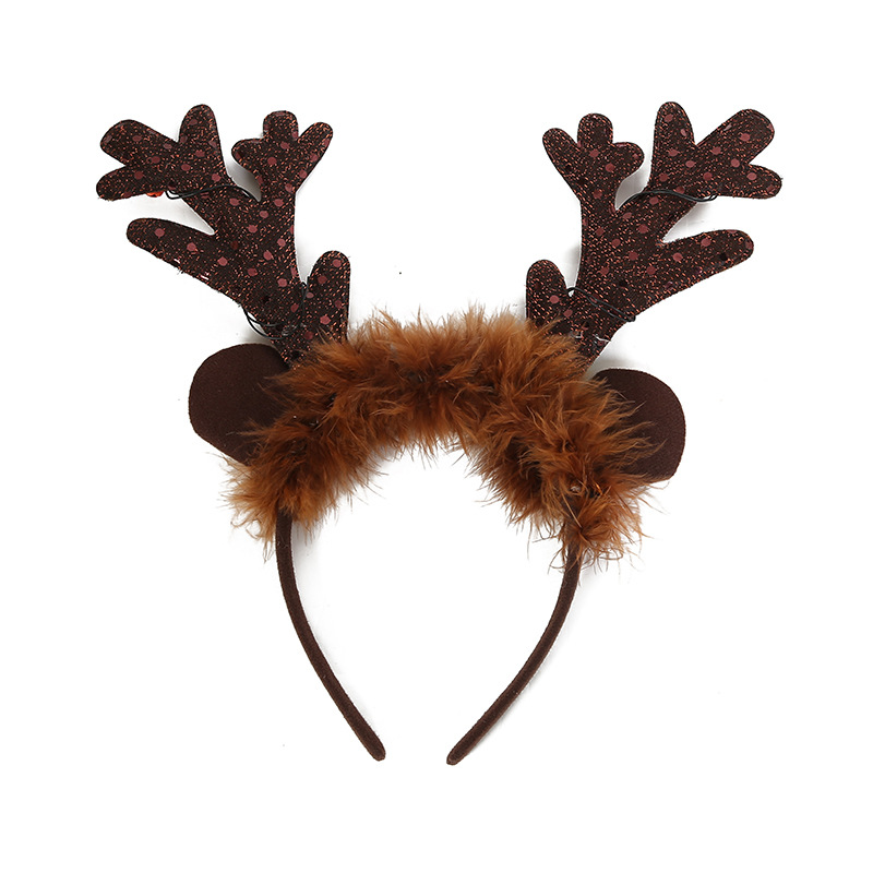 New Glowing Elk Headband Hair Accessories Cartoon Christmas Head Band Party Show Dress up Six Lights Antlers Headband Wholesale New Glowing Elk Headband Hair Accessories Cartoon Christmas Head Band Party Show Dress up Six Lights Antlers Headband Wholesale