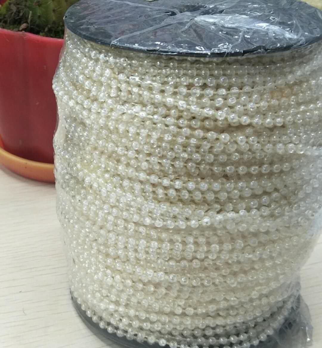 Imitation Pearl Cotton Thread Beads String Wedding Dress Christmas Crafts Lighting Accessories Door Curtain Flower Ornament Headdress Accessories