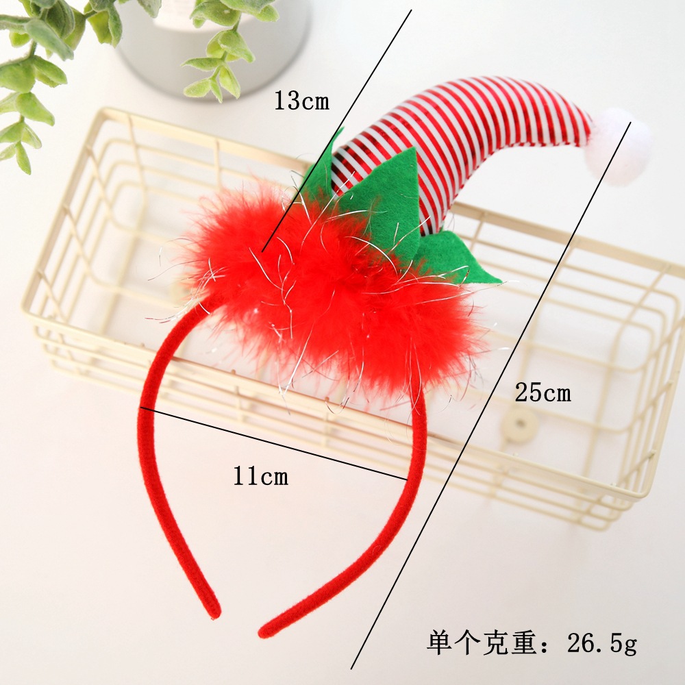 Christmas Party Clown Christmas Hat Headband Performance Dress Ornament Children's Gift Christmas Product Headband Christmas Party Clown Christmas Hat Headband Performance Dress Ornament Children's Gift Christmas Product Headband