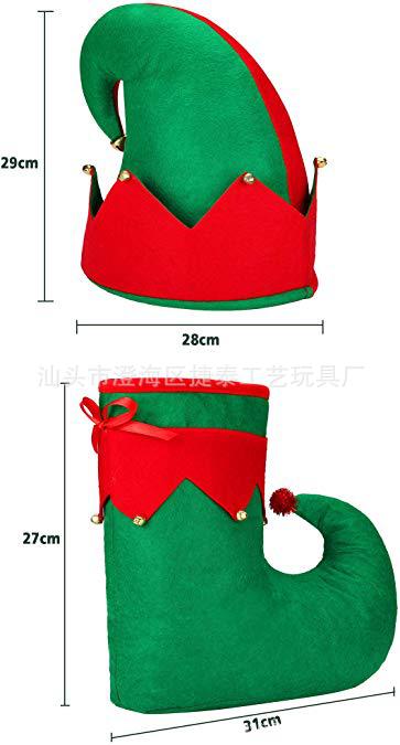 Christmas Elf Shoes Christmas Stocking Ball Dress up Elf Elf Candy-like Shoes Hat Cross-Border E-Commerce Hot Sale Christmas Elf Shoes Christmas Stocking Ball Dress up Elf Elf Candy-like Shoes Hat Cross-Border E-Commerce Hot Sale