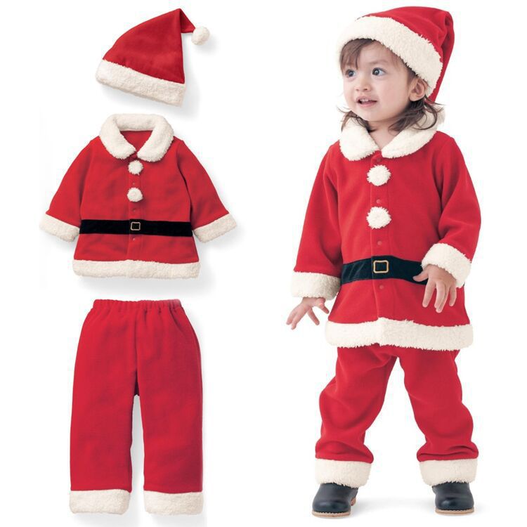 SOURCE Factory Children&#039;s Clothing New Year Christmas Clothing Boys and Girls Dress up Santa Claus Clothes Christmas Performance Costumes